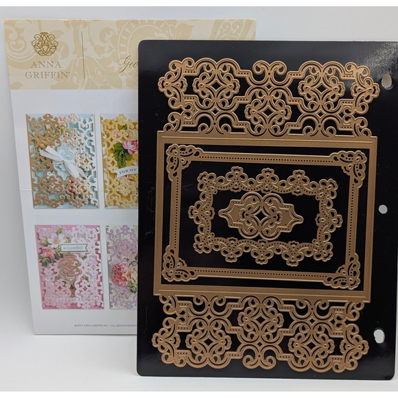 Anna Griffin GEO GATEFOLD JACKET Die Set cardmaking crafts paper - Picture 1 of 2